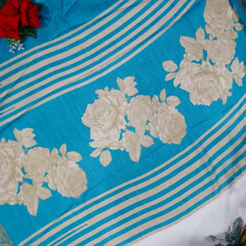 Cream Special Chinon Silk Sarees -MB271(029) - Image 2