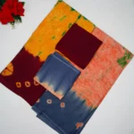 Kolkata Malai Cotton Shibori Sarees -MB032