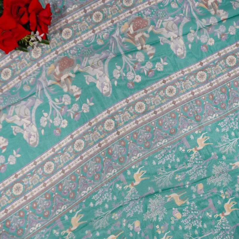 Kalanjali geoprgette Viscose Sarees -MB247(039) - Image 3