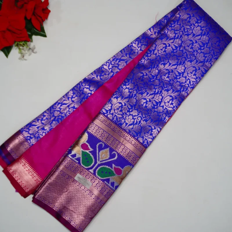 Semi Kanchi Pattu Sarees -MB042 - Image 4