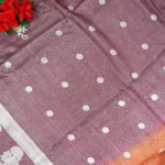 Light Weight Green Mango Vintage Checks Sarees-MB044 - Image 2