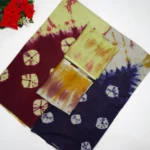 Kolkata Malai Cotton Shibori Sarees -MB045