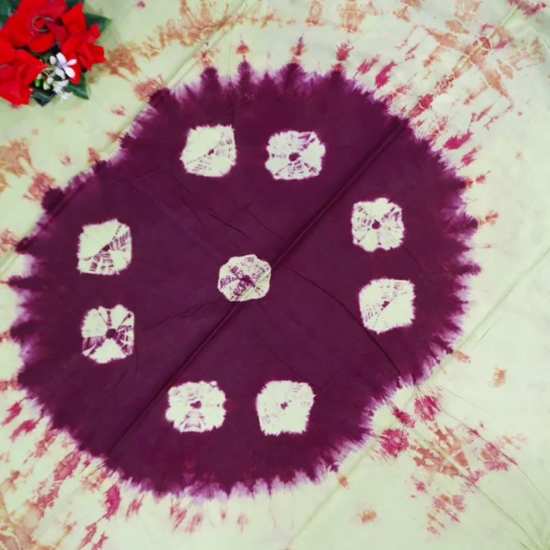 Kolkata Malai Cotton Shibori Sarees -MB045 - Image 2