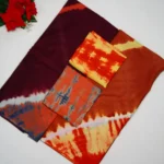 Kolkata Malai Cotton Shibori Sarees -MB048