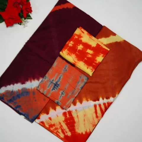 Kolkata Malai Cotton Shibori Sarees