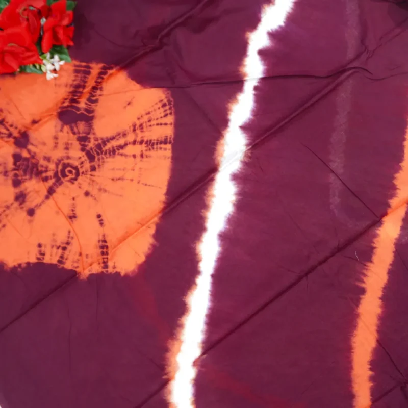 Kolkata Malai Cotton Shibori Sarees -MB048 - Image 2