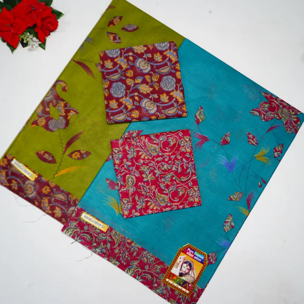 080 (9) Kalamkari Summer Cotton Sarees-MB080 - Image 1