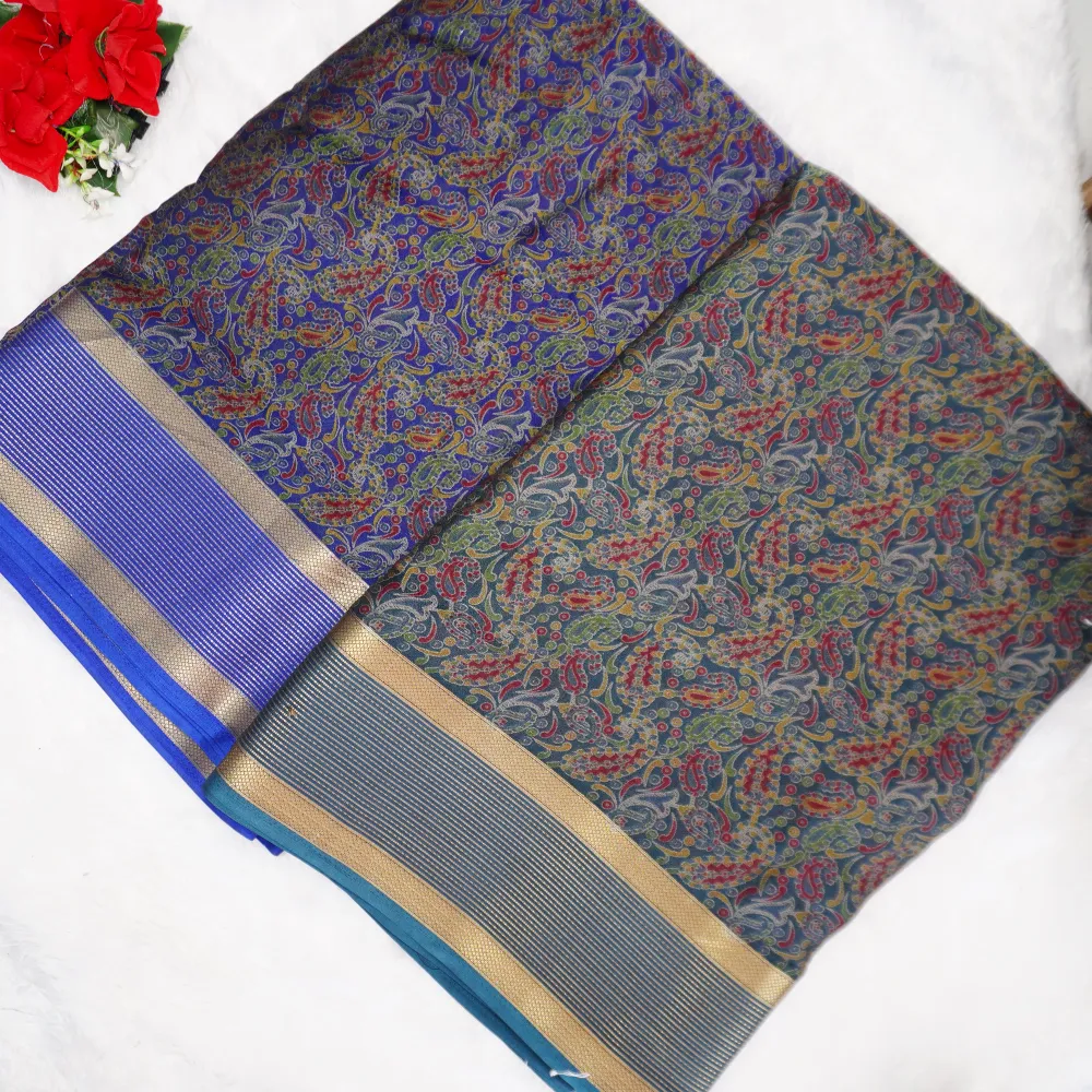 085 (3) Kasturi Designer Gap Boarder Sarees -MB085 - Image 1