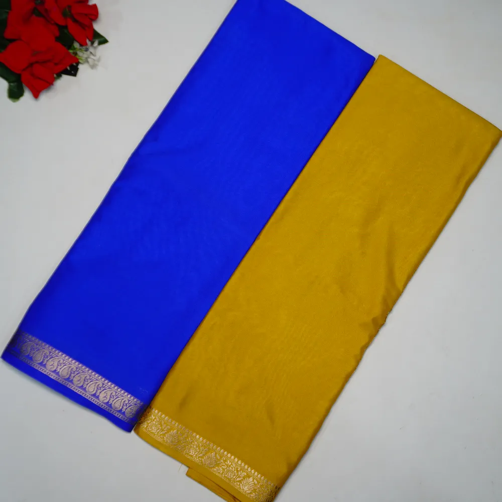 086 (8) MySoure Silk Small Border Sarees -MB086 - Image 1