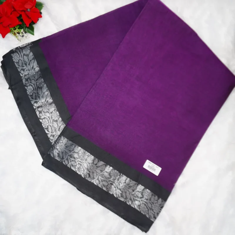 Plain Khasi Special Cotton Sarees -MB089 - Image 4