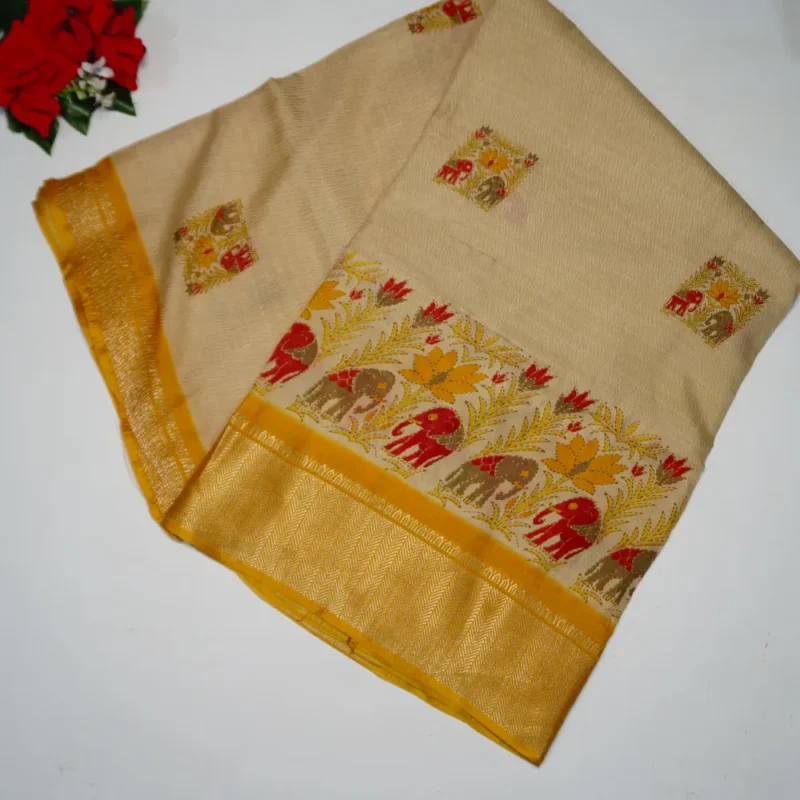 Heavy Dola Crushed Sarees -MB223(092) - Image 4