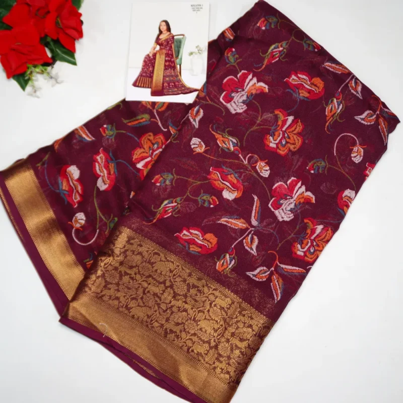 Mirzapur Silk With Kanchi Boarder -MB222(093) - Image 4