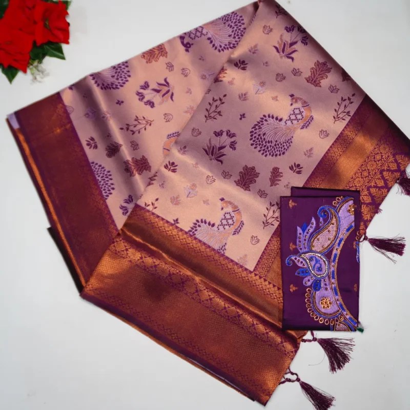Parvathi Pattu With Work Blouse -MB506(094) - Image 4