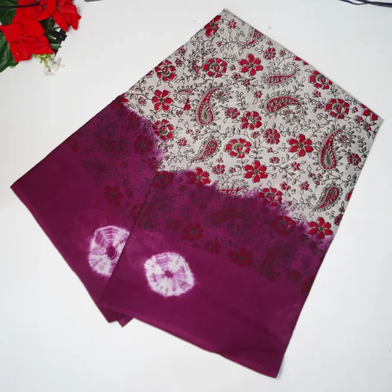 Kolkata Malai Cotton Sarees -MB102 - Image 4