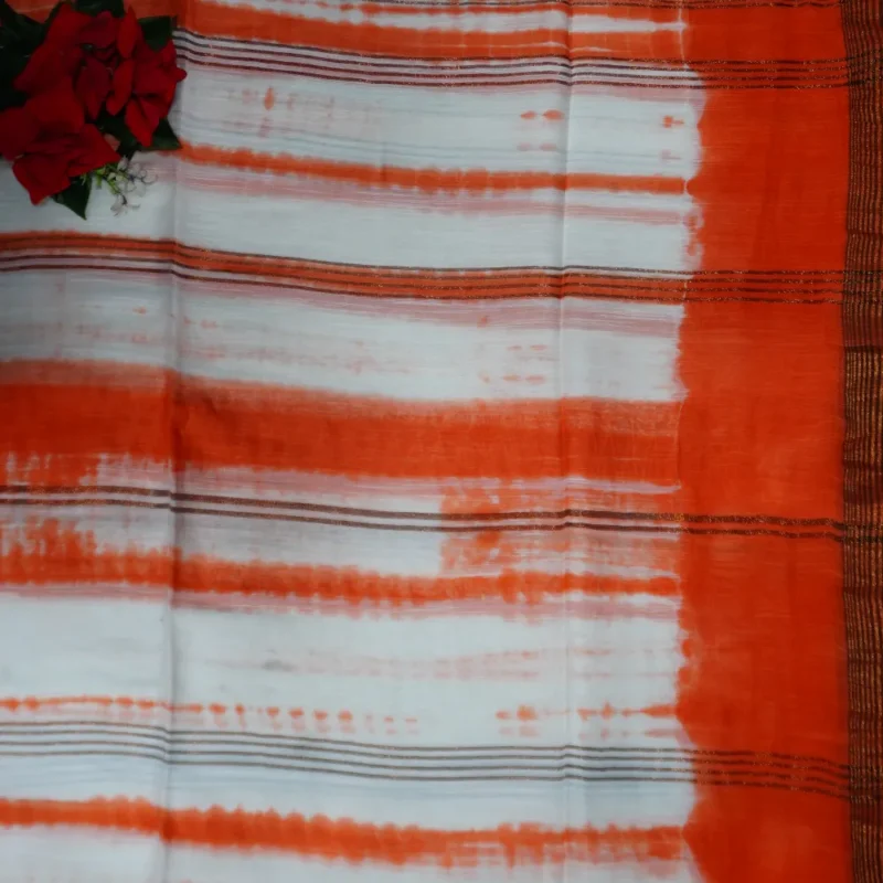 Mal Shibori Tissue Cotton Sarees(Without blouse) -MB105 - Image 3