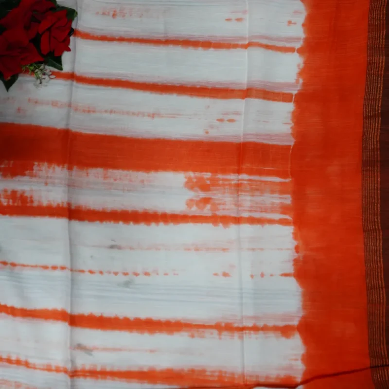 Mal Shibori Tissue Cotton Sarees(Without blouse) -MB105 - Image 2
