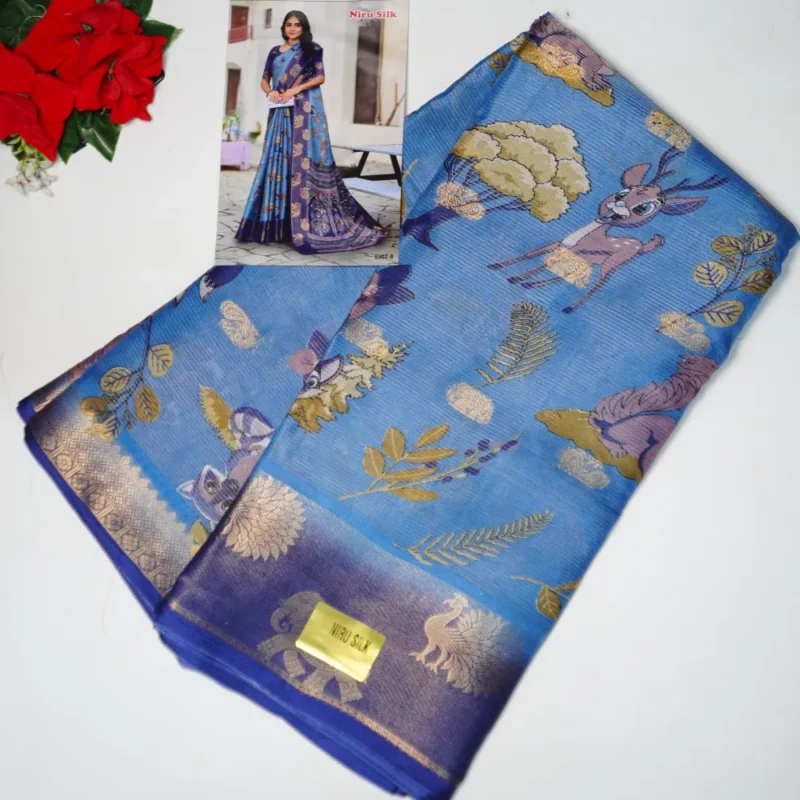 Gadwal Silk Zarry Sarees -MB207 - Image 4