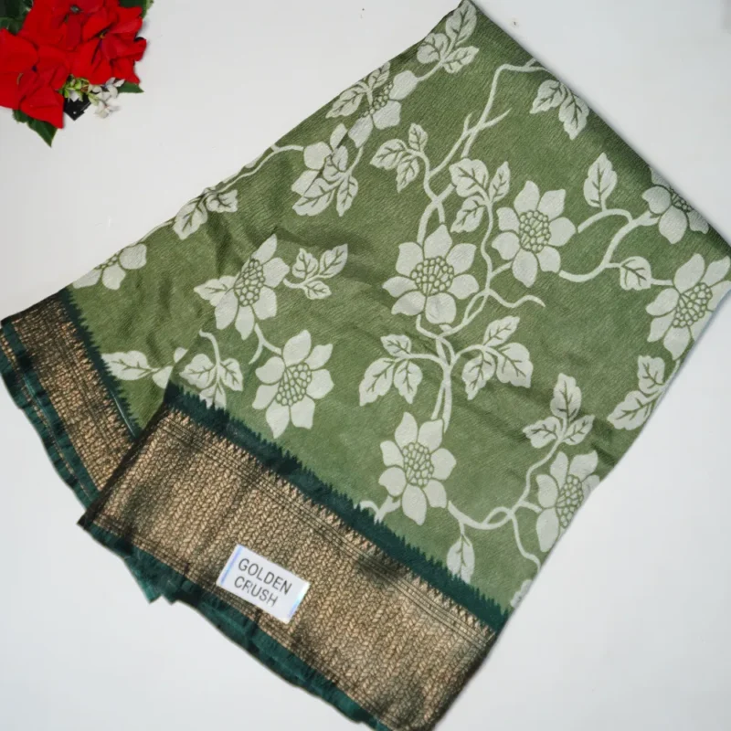 Dola Crushed Kalmkari Offer Sarees -MB211 - Image 4