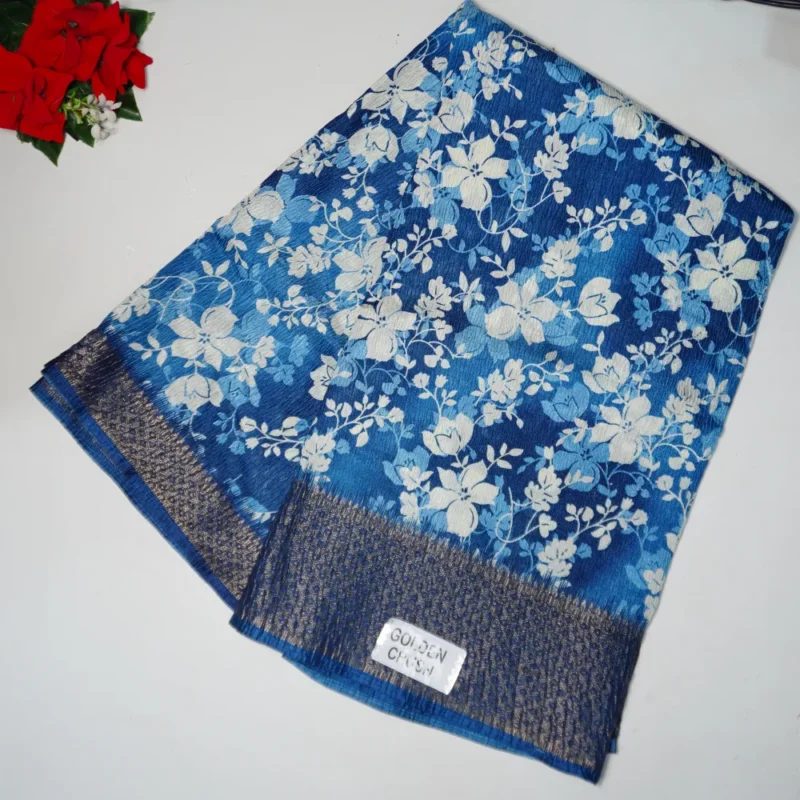 Dola Crushed Kalmkari Offer Sarees -MB213 - Image 2