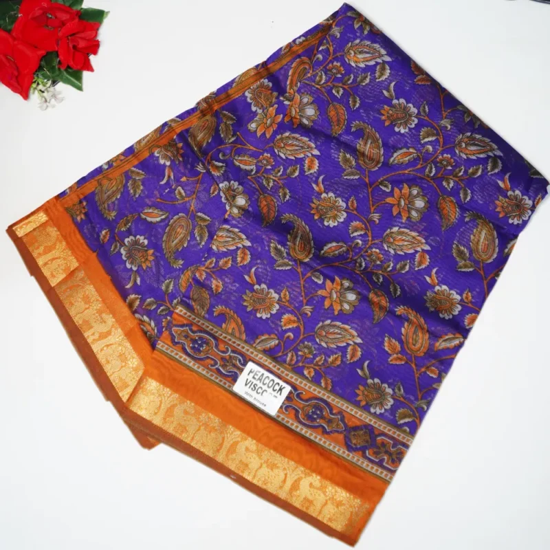 Maheswari Silk Replica Fancy Sarees -MB215 - Image 4