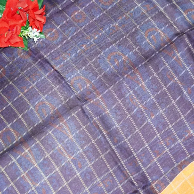 Kasturi Checks Marshmellow Sarees -MB220 - Image 3