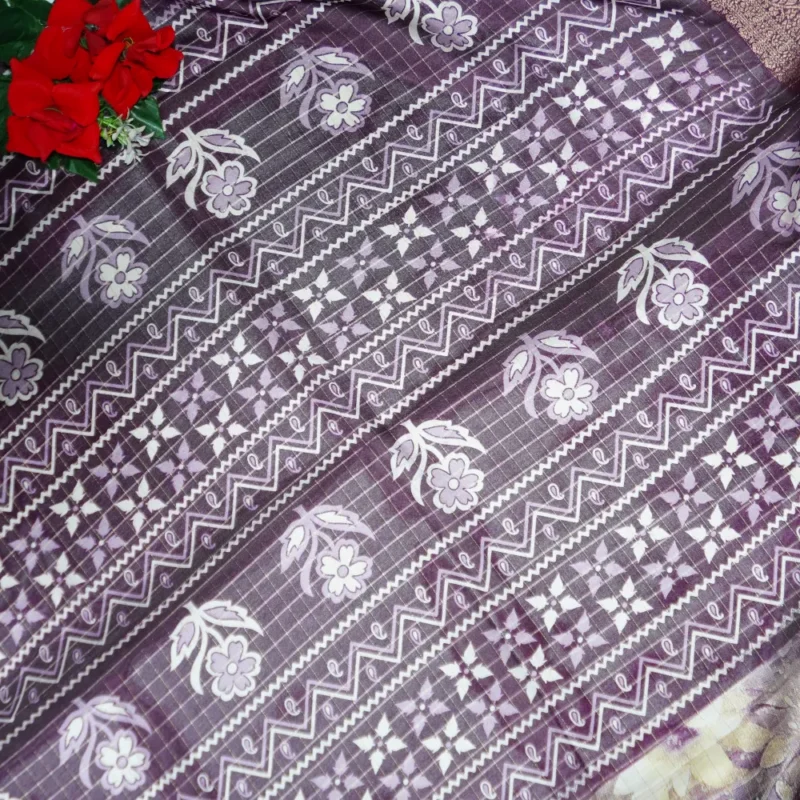 Dola Georget Cheks Sarees -MB248 - Image 3