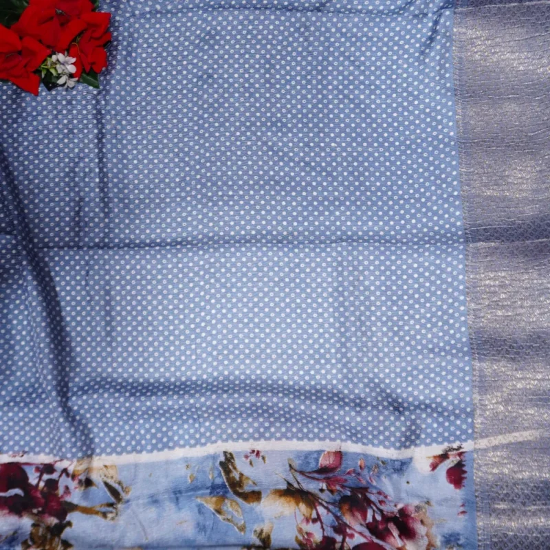 Pesteal Dola Crushed Sarees -MB255 - Image 4
