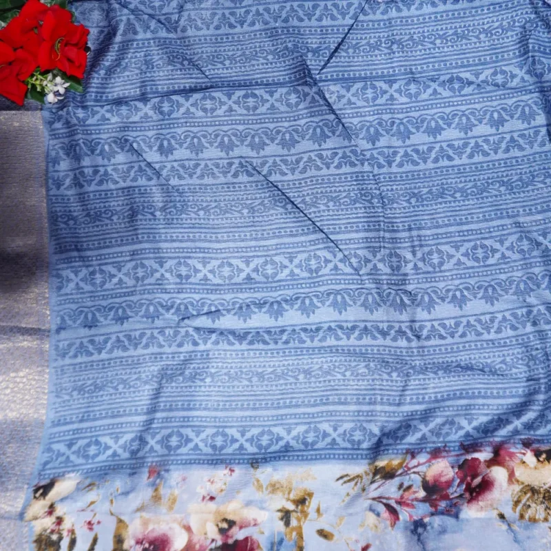 Pesteal Dola Crushed Sarees -MB255 - Image 3