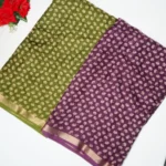 Olive Kalanjali Georget Sarees -MB257