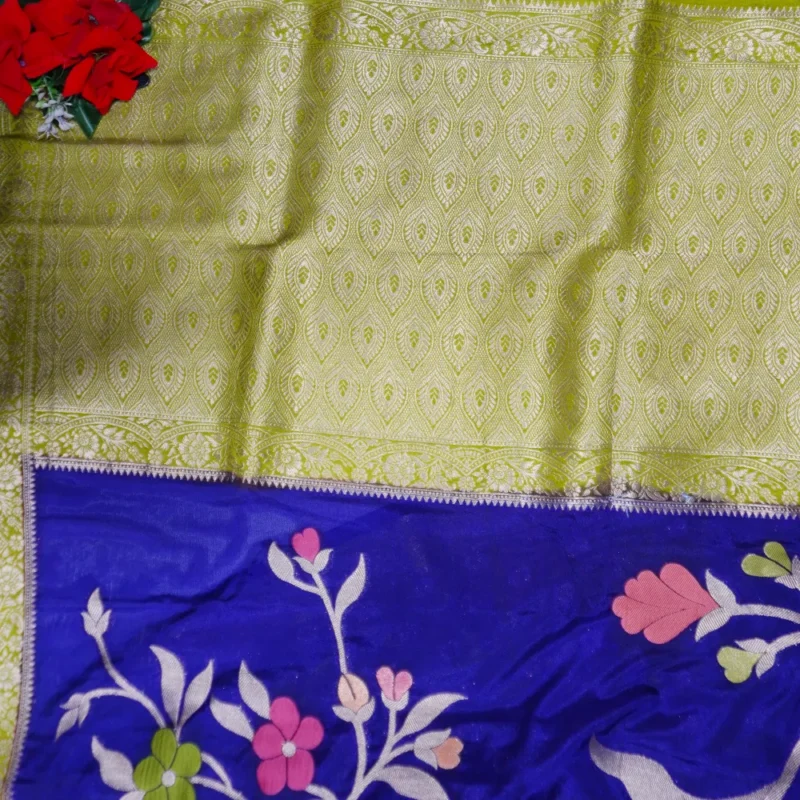 Khadi Georgette Pythani Sarees -MB514 - Image 3