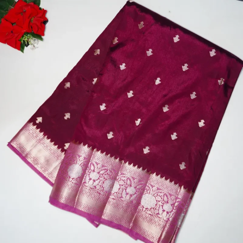 Semi Raw Mango Sarees -MB527 - Image 3