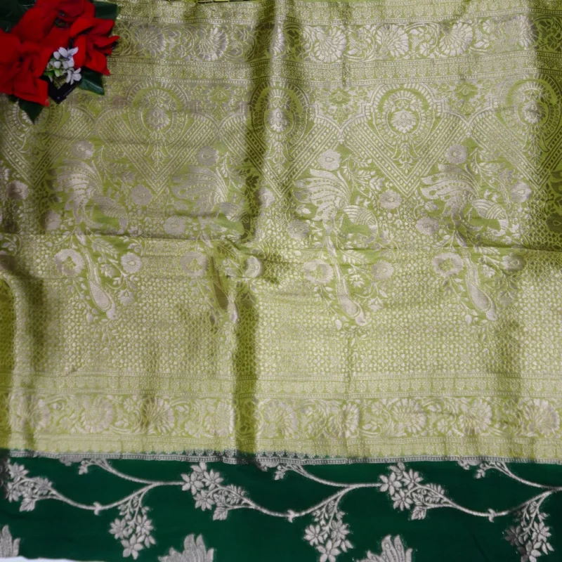 Premium Khaddi Gergette Sarees -MB566 - Image 3
