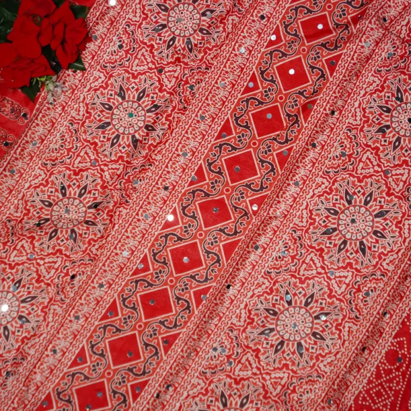 Insta Trendy Real Mirror Work Sarees-MB781 - Image 2