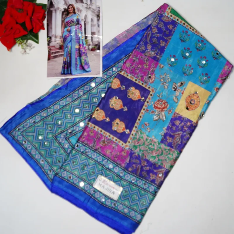 Laya Inspired Mirror Sarees -MB782 - Image 2