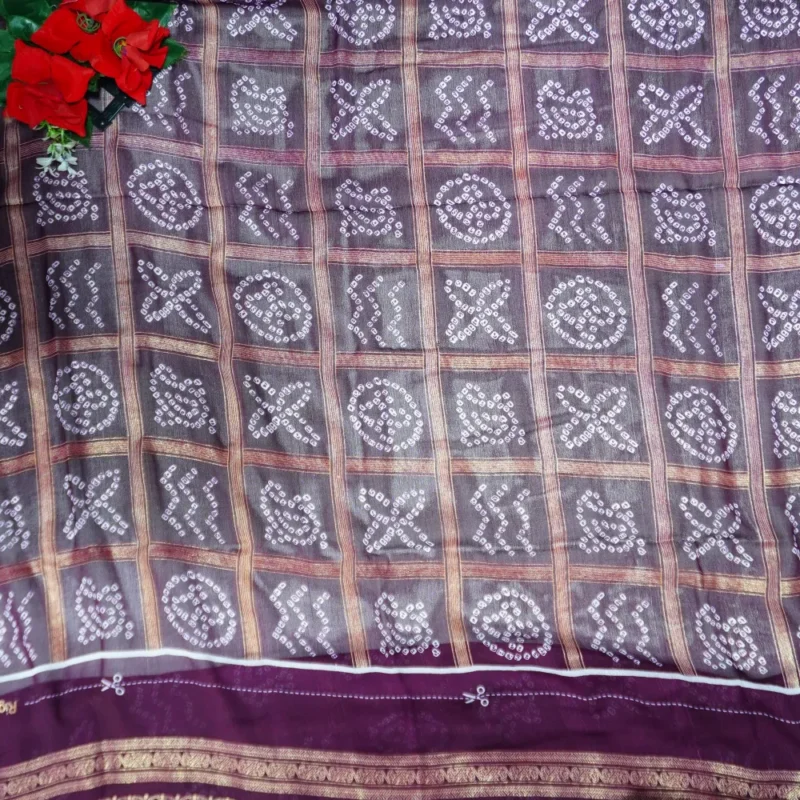 Cream Special Georget Sarees -MB783 - Image 3