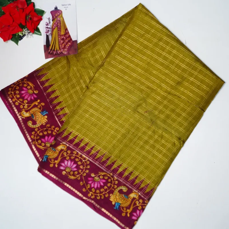 Tanya Silk Cheeks Sarees -MB785 - Image 2