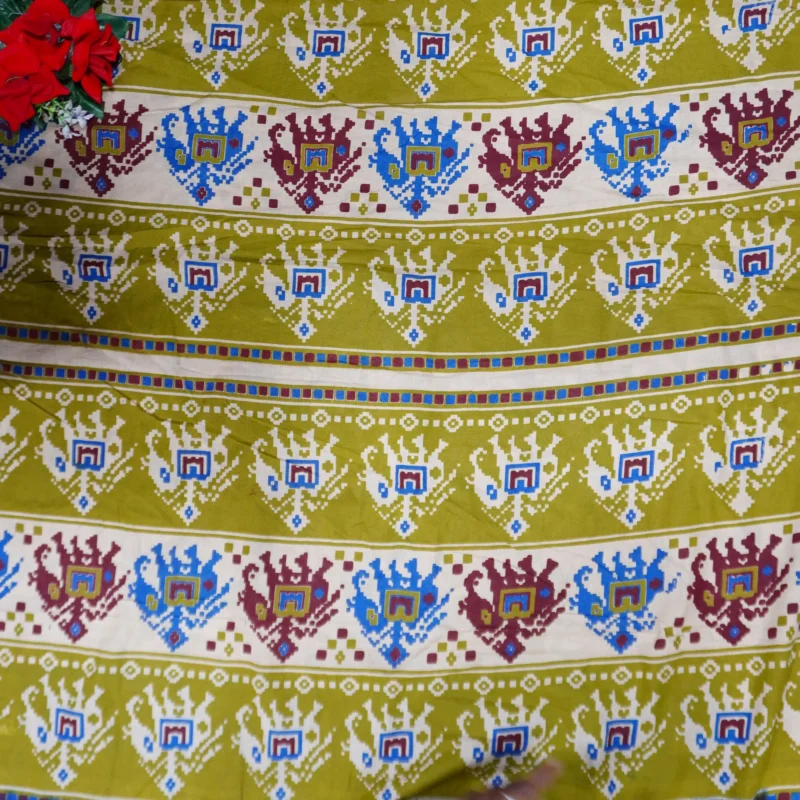 Pure Mangalagiri Kalamkari Out line Sarees -MB106(508) - Image 3