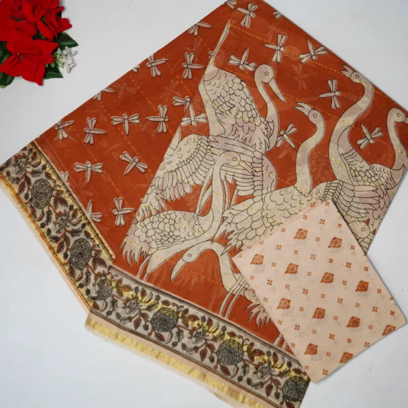 Doriya Cotton With Zarry Sarees -MB108 - Image 2