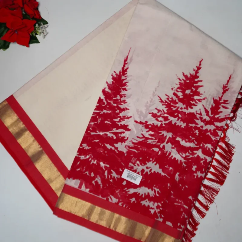 Pure 100Count Cotton sarees -MB111 - Image 4