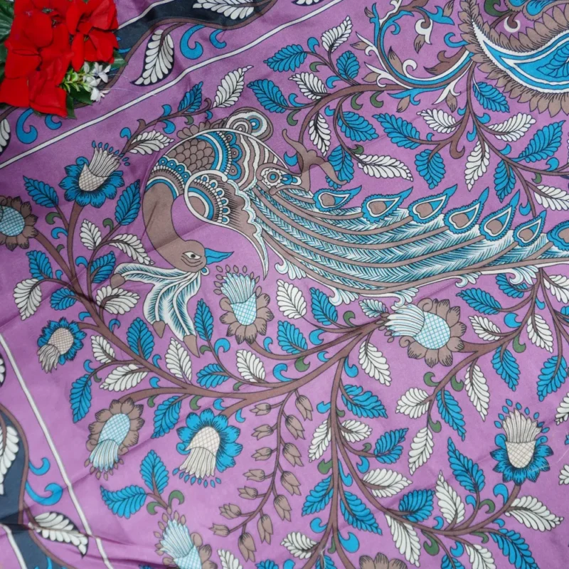 Siddanth Brand warm Silk Kalamkari sarees -MB269 - Image 2