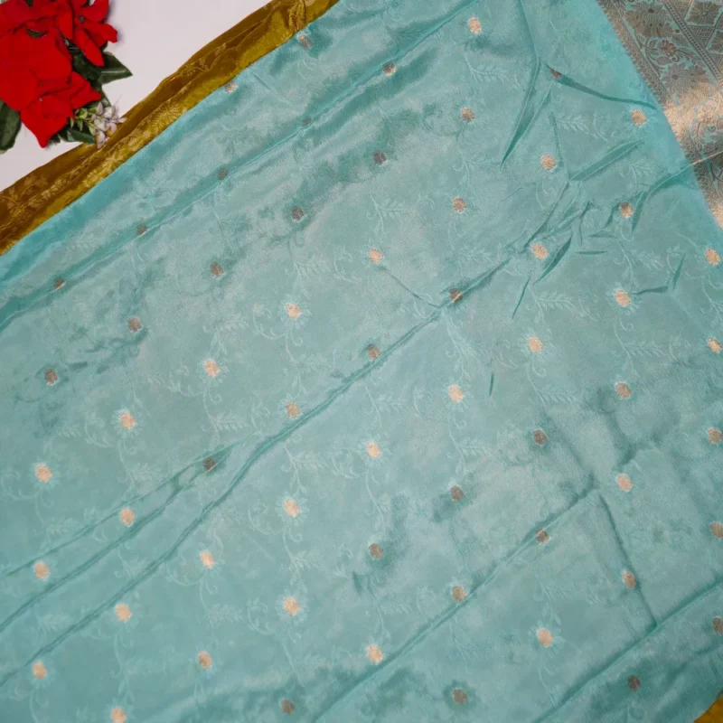 Pure Honey Silk Sarees With Butties-MB356 - Image 2
