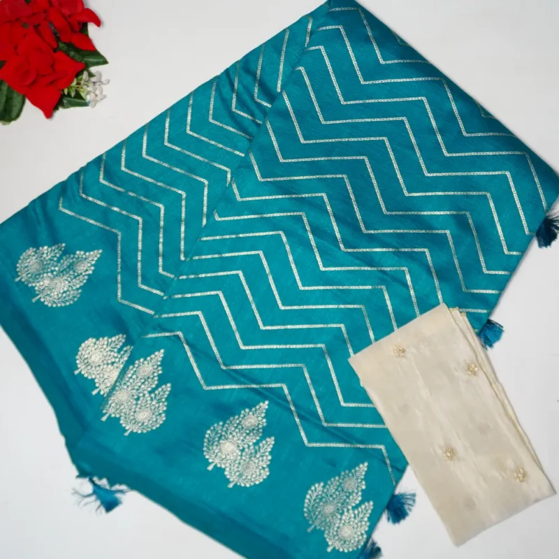 Primium Quality rangoli Zig Zag Saree:MB367 - Image 4