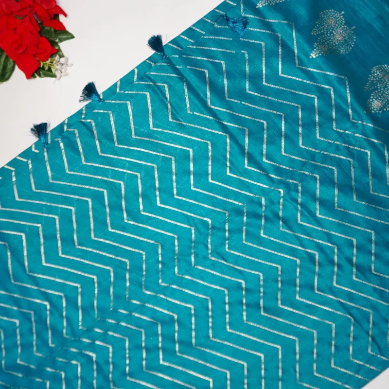 Primium Quality rangoli Zig Zag Saree:MB367 - Image 3