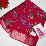 Honey Silk With Checks Boarder Sarees -MB369 - Image 4