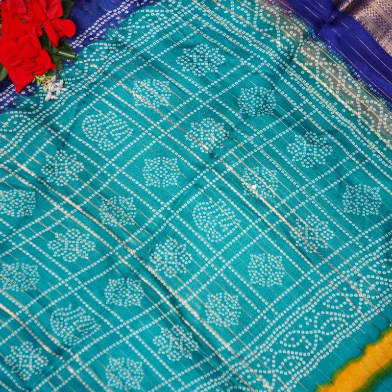 Mashroom Georgette Rangoli sarees -MB372 - Image 3