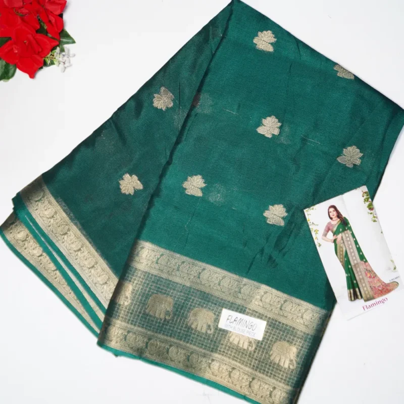 Soft Flamingo Honey silk Sarees -MB376 - Image 4