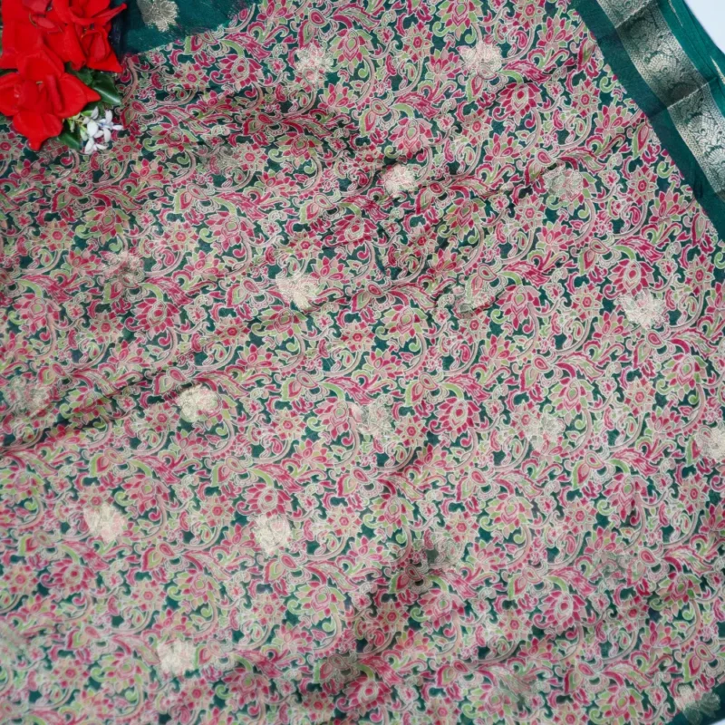 Soft Flamingo Honey silk Sarees -MB376 - Image 2
