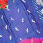 Pure Crape Georgette Pecock Pattu -MB379 - Image 3