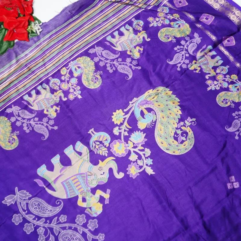 Kalanjali Silk Gap Border Sarees -MB381 - Image 3