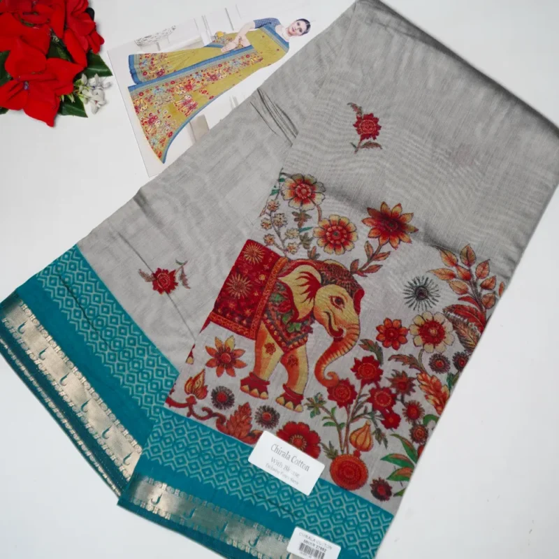 Ash Special Maheswari Silk Sarees -MB385 - Image 4